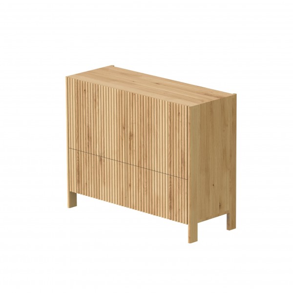 High chest of drawers with fluted fronts, BÓN - 1