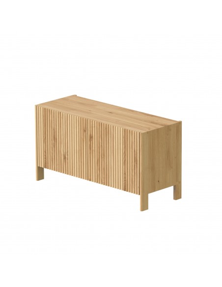 Niska komoda prosta - kolekcja BÓN | Moonwood, Komoda ryflowana drewniana, niska, prosta BÓN BÓN Collection - BONKM07-107 