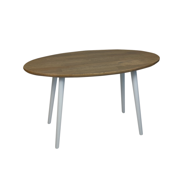 Solid oak oval coffee table - 26