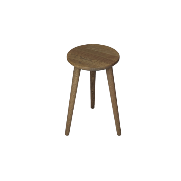 Round stool made of solid oak - 62