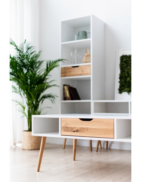 Beistelltisch BOX mit 2 Ablagefächer und Schublade - 3