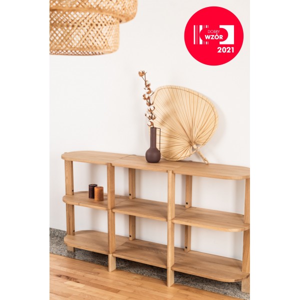 Regał na książki - kolekcja BÓN | Moonwood, Regał na książki drewniany BÓN 154 cm BÓN Collection - BONRE01-107 