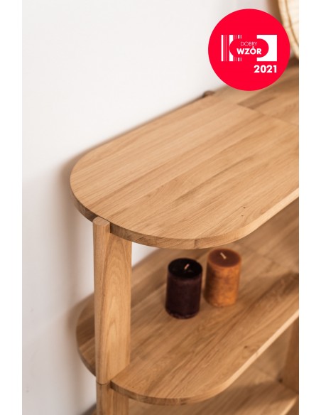 Regał na książki - kolekcja BÓN | Moonwood, Regał na książki drewniany BÓN 154 cm BÓN Collection - BONRE01-107 