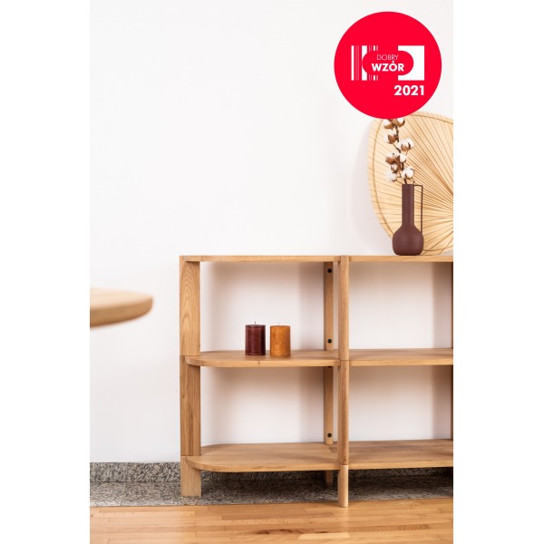 Regał na książki - kolekcja BÓN | Moonwood, Regał na książki drewniany BÓN 154 cm BÓN Collection - BONRE01-107 