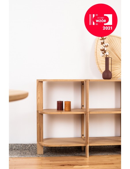 Regał na książki - kolekcja BÓN | Moonwood, Regał na książki drewniany BÓN 154 cm BÓN Collection - BONRE01-107 