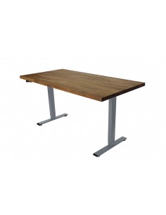 ALVA wooden desk with a liftable top, oak - 1 2