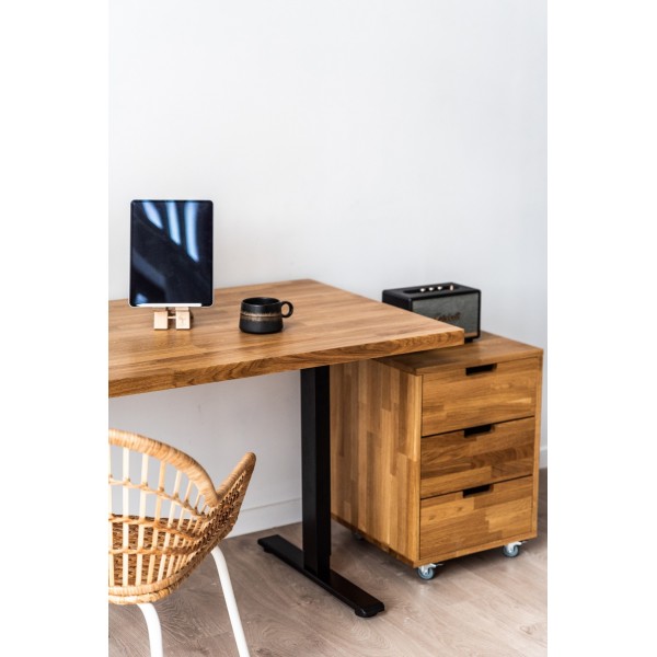 Kontenerek, szafka na kółkach, dąb - ALVA | Moonwood, Kontenerek, szafka na kółkach Alva, dąb Domowe biuro - ALVKT01 