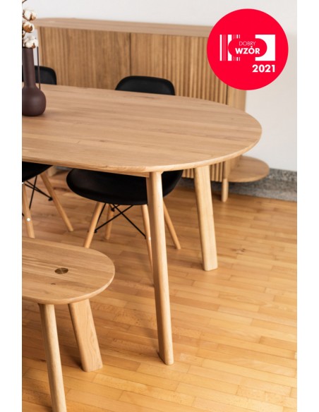 Oval oak table, BÓN - 4
