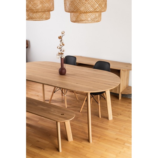 Oval oak table, BÓN - 6