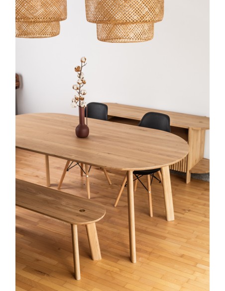 Oval oak table, BÓN - 6