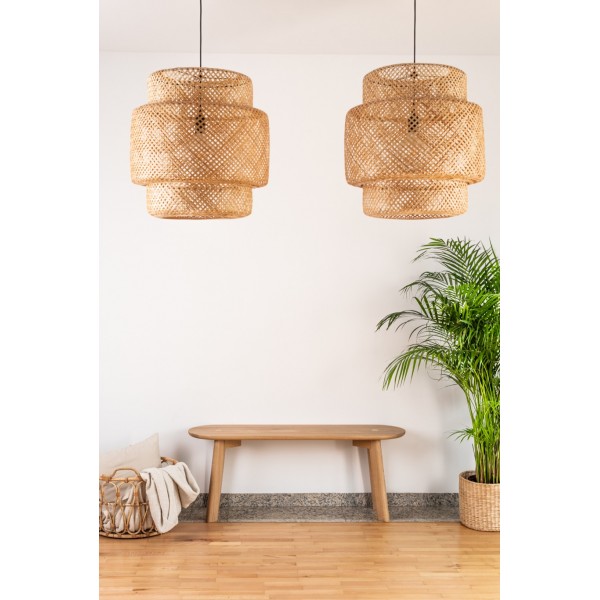 Elegante Sitzbank BÓN aus massiver Natureiche, lackiert - 5