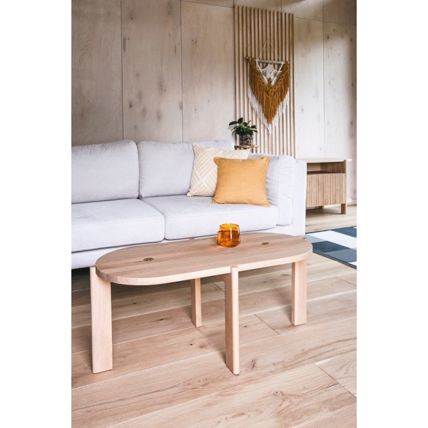 Stolik kawowy, dębowy - kolekcja BÓN | Moonwood, Stolik kawowy dębowy BÓN 94 cm BÓN Collection - BONSO02-107 