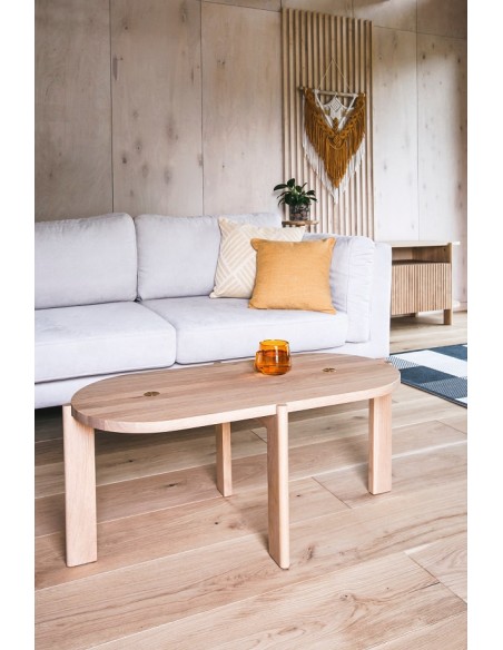 Stolik kawowy, dębowy - kolekcja BÓN | Moonwood, Stolik kawowy dębowy BÓN 94 cm BÓN Collection - BONSO02-107 