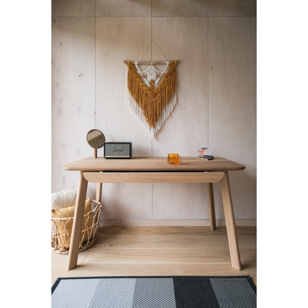 Schreibtisch aus Eiche mit Schublade - 4