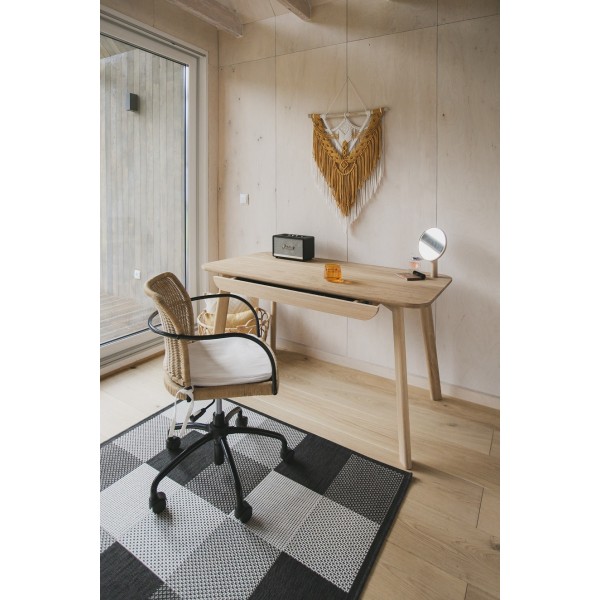 Schreibtisch aus Eiche mit Schublade - 3