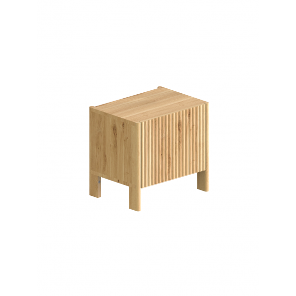 Bedside cabinet with fluted fronts, BÓN - 1
