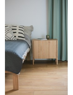 Bedside cabinet with fluted fronts, BÓN - 5 2