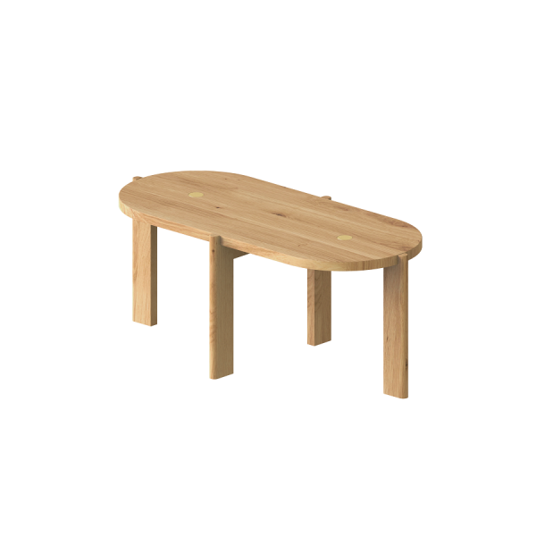 Oval oak coffe table, BÓN - 1