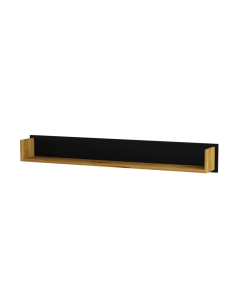 Black BOX hanging shelf with wood - 1