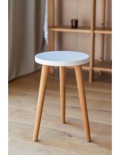 Taboret okrągły ze sklejki  - kolekcja BASIC | Moonwood, Taboret okrągły ze sklejki Basic - BASTO  2