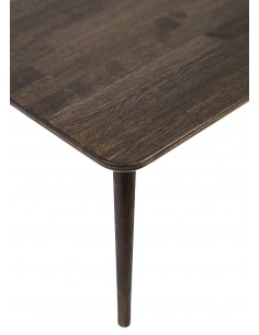 Stolik dębowy kwadratowy do salonu, ciemny brąz - 1 2