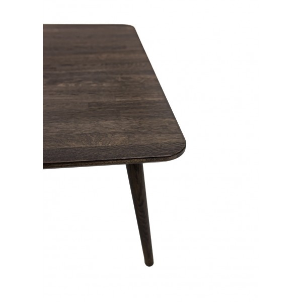 Stolik dębowy kwadratowy do salonu, ciemny brąz - CLASSIC | Moonwood, Stolik dębowy kwadratowy do salonu, ciemny brąz, CLASSIC S