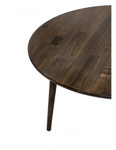 Stolik kawowy dębowy okrągły, ciemny brąz - CLASSIC | Moonwood, Stolik kawowy dębowy okrągły, ciemny brąz, CLASSIC Strona główna