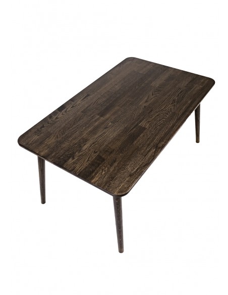 Stolik kawowy prostokątny, dębowy, ciemny brąz - 2