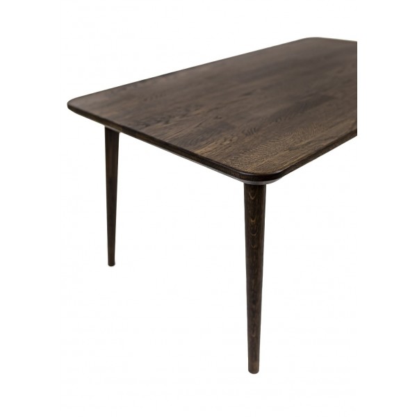 Stolik kawowy prostokątny, dębowy, ciemny brąz - 4