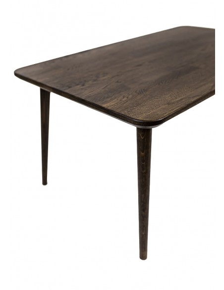 Stolik kawowy prostokątny, dębowy, ciemny brąz - 4