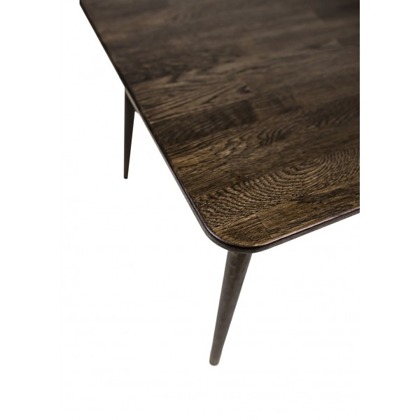 Stolik kawowy prostokątny, dębowy, ciemny brąz - 5