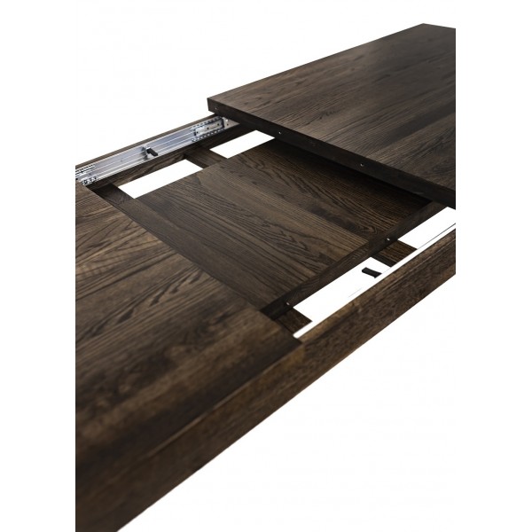 Stół dębowy rozkładany, 200-250 cm, ciemny brąz - CLASSIC | Moonwood, Stół dębowy rozkładany, 200-250 cm, ciemny brąz, CLASSIC S