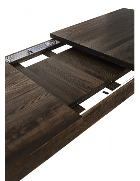 Stół dębowy rozkładany, 200-250 cm, ciemny brąz - CLASSIC | Moonwood, Stół dębowy rozkładany, 200-250 cm, ciemny brąz, CLASSIC S