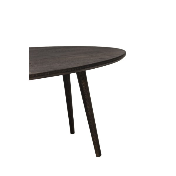 Ława dębowa owalna, ciemny brąz, CLASSIC - 7