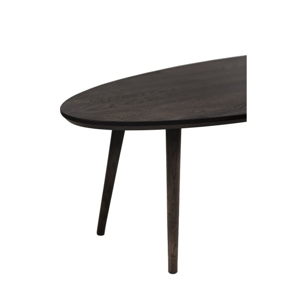 Ława dębowa owalna, ciemny brąz, CLASSIC - 8