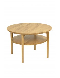 Stolik Dębowy z półką Double Oak, Stolik dębowy z półką Double Oak Double Oak -  