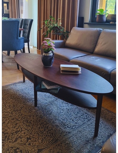 Ława owalna z półką Double Oak - 8