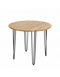 Dębowy stolik okrągły - kolekcja IRON OAK | Moonwood, Dębowy stolik okrągły, Iron Oak. Stolik industrialny, metalowe nogi, drewn 2