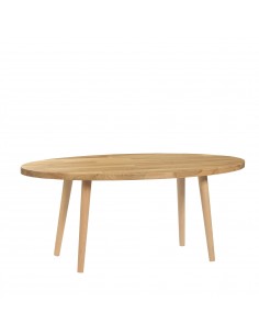 Solid oak oval coffee table - 11
