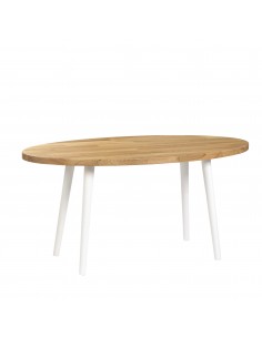 Ovaler Couchtisch aus massiver Eiche - 11 2