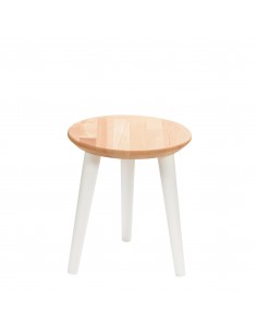 Taboret okrągły z litego buka | Taborety - moonwood.pl, Taboret drewniany okrągły z drewna bukowego Basic - BASTO-B  2