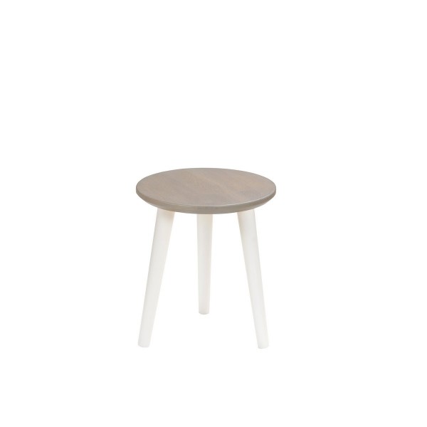 Round stool made of solid oak - 13