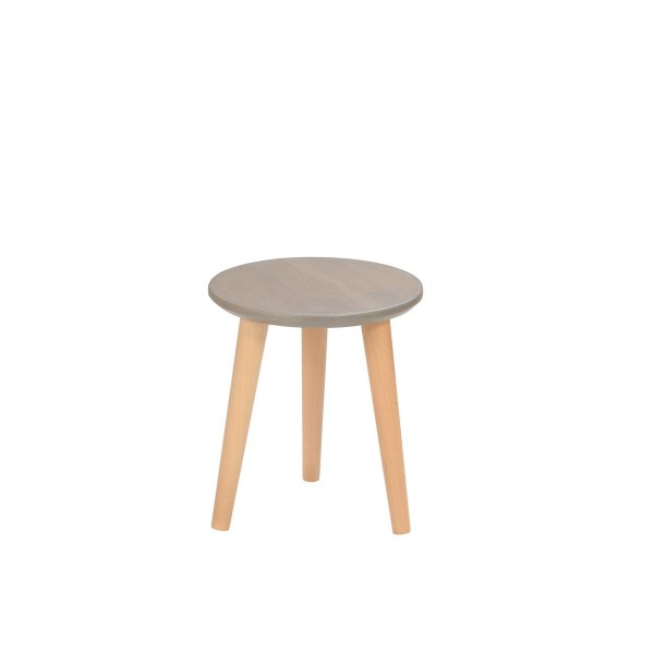 Round stool made of solid oak - 14