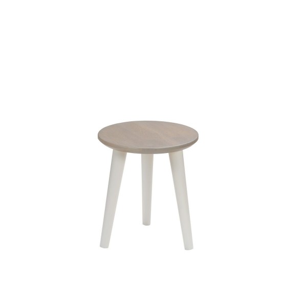 Round stool made of solid oak - 17