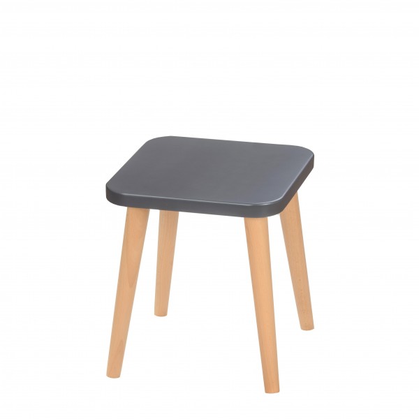 Taboret kwadratowy ze sklejki  - kolekcja BASIC | Moonwood, Taboret lub hocker kwadratowy ze sklejki Basic - BASTK 