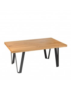 Ława dębowa Freja | Ławy - moonwood.pl, Ława dębowa z metalowymi nogami Freja 115 cm dąb naturalny Meble drewniane - FREST01-213 2